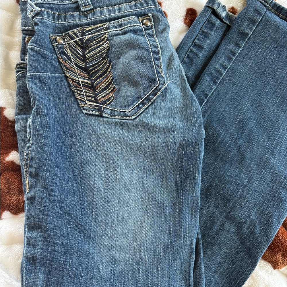 Ariat Women's Medium Blue bootcut Jeans with Embroidered Pocket